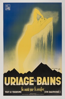 Lot 262 - Uriage les Bains - La Santé par le Soufre, 1936, colour lithographic poster