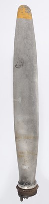 Lot 213 - Propeller. A metal aircraft propeller