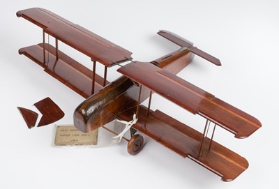 Lot 247 - Wind tunnel model. A 1920s wind tunnel model of a Handley Page HP.31 1926 Napier Lion