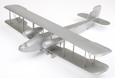 Lot 267 - Wind tunnel model. A fine metal model of Handley Page H.P.18 biplane