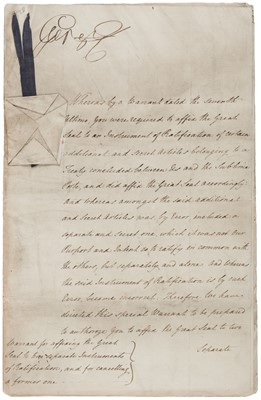 Lot 294 - George III (1738-1820), King of Great Britain and Ireland, 1760-1820. Document Signed, 4 May 1809