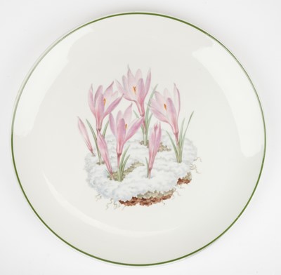 Lot 378 - Allach Porcelain Manufactory. A porcelain 'Yule' plate, dated 1943
