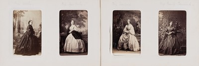 Lot 124 - Cartes de Visite. A group of 4 small carte-de-visite photograph albums, c. 1860s/1870s