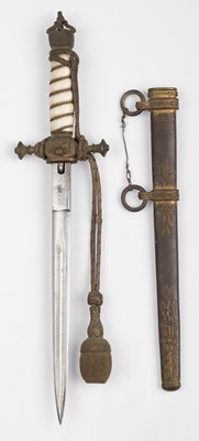 Lot 387 - Baustaedt. An Imperial German Naval officer's dirk belonging to Theodore Johannes Wilhelm Baustaedt