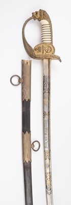 Lot 390 - Baustaedt. Imperial German Naval officer's sword belonging to Theodore Johannes Wilhelm Baustaedt