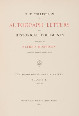 Lot 384 - Morrison (Alfred). The Collection of Autograph Letters, 2 vols., 1893-4