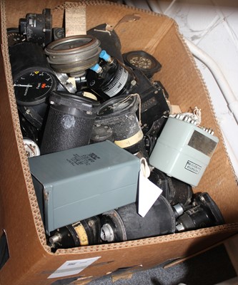 Lot 225 - Aircraft spares. A good collection of aircraft dials and instruments, circa 1950s and later
