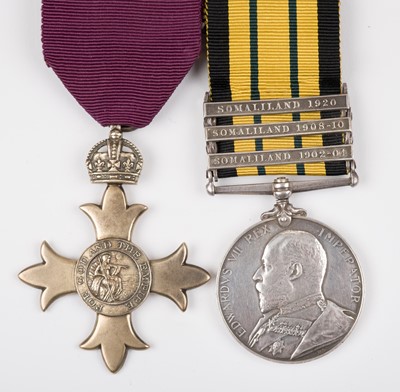 Lot 572 - Africa Pair. M.B.E. pair to H.M. O'Byrne, Somaliland Field Force and Chief of Customs at Berbera