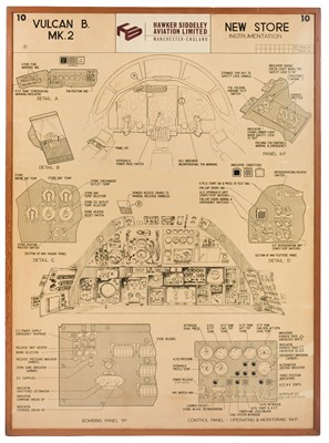 Lot 265 - Avro Vulcan. Technical diagram boards for the Vulcan B. Mk.2., substantial wooden boards