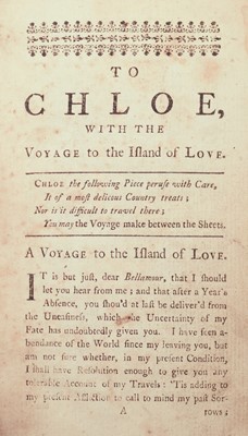 Lot 346 - Carey, Henry. [Cupid and Hymen; or, a voyage to the isles of love and matrimony], 1742
