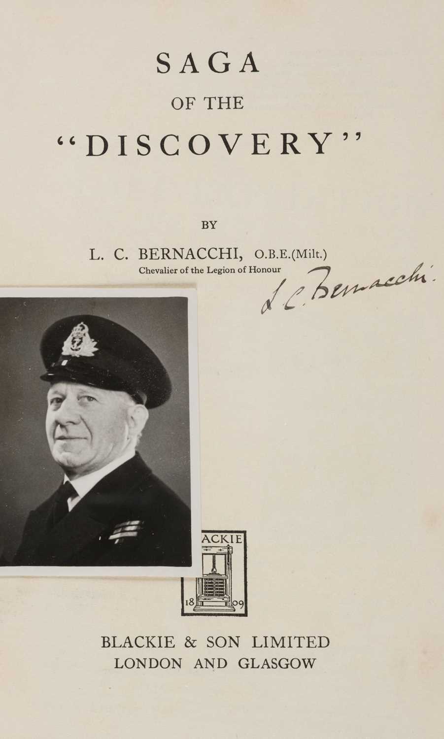 Lot 9 - Bernacchi (Louis Charles). Saga of the "Discovery", 1938