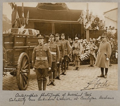 Lot 103 - World War I Photograph Album. An album containing approximately 100 photographs, c. 1914-18