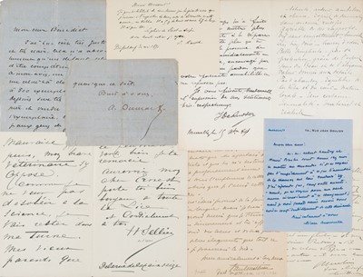 Lot 283 - French & Belgian Autographs. A collection of approx. 90 Autograph Letters Signed, 19th & 20th c.