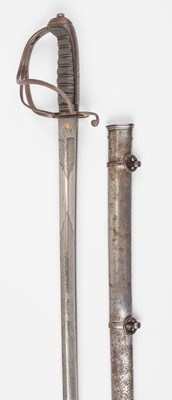 Lot 509 - Crimean War. A Victorian cavalry sword belonging to R.B. Longe, Norfolk Militia Artillery