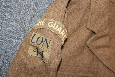 Lot 183 - RAF & Army uniforms. Including a 1950s RAF great coat, with brass king's crown buttons