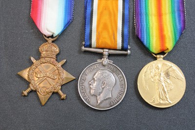 Lot 657 - Three: Private V. Richardson, Border Regiment, died from wounds sustained at Sulva Bay, Gallipoli