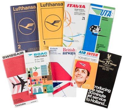 Lot 4 - Airline timetables. A good collection of aircraft timetables (approximately 235), circa 1965-2002