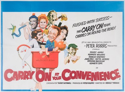 Lot 207 - Carry On at Your Convenience. British quad poster, 1971 + Close Encounters, 1977