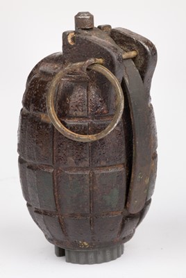 Lot 453 - Munitions. A WWII INERT No 36M Mk I mills bomb dated 1943