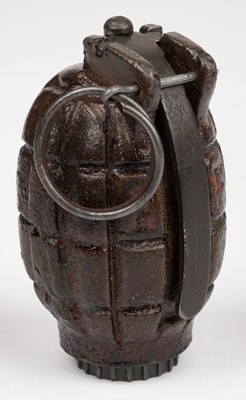 Lot 454 - Munitions. A WWII INERT No 36M Mk I mills bomb dated 1943