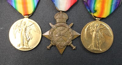 Lot 614 - WWI Campaign Medals. 1914 Star and slide on clasp (9616 Dmr: T. H. Cooksey, 1/W. York. R.)