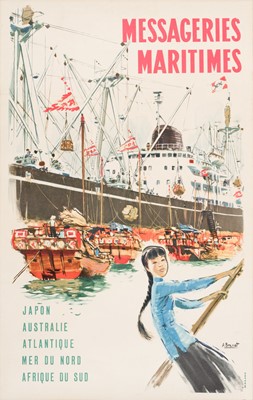 Lot 224 - French Shipping Posters. A group of 3 French Shipping Posters, 1920s/1950s