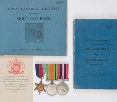 Lot 29 - Canadian Air Force. A WWII Canadian Air Force logbook kept by Sergeant F.E. Hurst