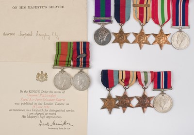 Lot 689 - WWII Medals. Group of five Aircraftman G. Morrison, Royal Air Force