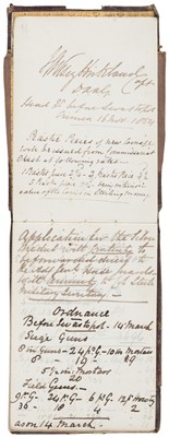 Lot 79 - Crimean War. Manuscript notebook by Captain J. A. Vesey Kirkland, Deputy Assistant Adjutant General, Sevastopol, 1854-55
