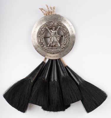 Lot 397 - Black Watch. A fine Black Watch (Royal Highlanders) white metal plaid brooch, circa 1900