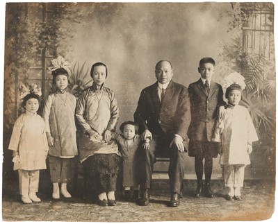 Lot 68 - Chinese Consular Family. A group portrait of a Chinese consul and his family, c. 1912