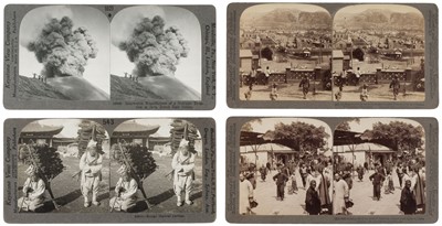 Lot 134 - Far East Stereoviews. A group of 49 stereoviews by Keystone, Underwood & Underwood, c. 1900s