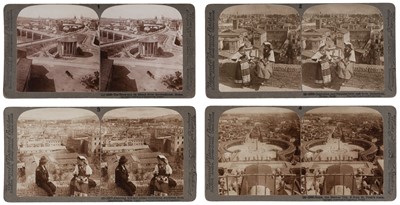 Lot 143 - Italy through the Stereoscope. A set of 100 stereoviews, published by Underwood & Underwood, 1912