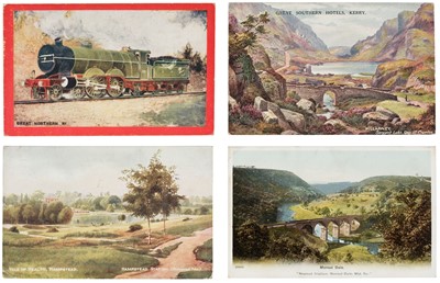 Lot 191 - Railways Postcards. A group of 93 vintage railway officials postcards, pre-1920