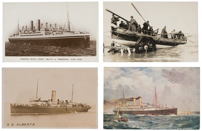 Lot 194 - Shipping Postcards. A group of 43 vintage postcards of shipping, pre-1920
