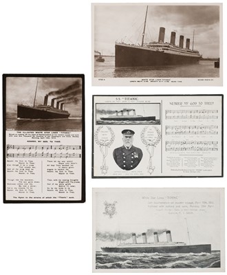Lot 199 - Titanic Postcards. A group of 4 vintage postcards of S.S. Titanic, pre-1920