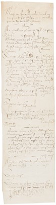 Lot 351 - Château de Montceaux Household Expenses. A collection of 9 dépenses de bouche, 1567