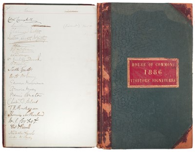 Lot 364 - House of Commons Visitors’ Signatures. A pair of visitors’ books containing approx. 500 autographs