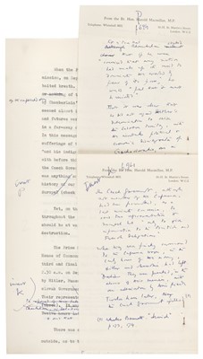 Lot 368 - Macmillan (Harold). Corrected typescript of Winds of Change, 1964-65