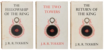 Lot 762 - Tolkien (J R R) Lord of the Rings, 3 vols, 1956-57