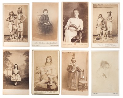 Lot 126 - Cartes de Visite. A group of approximately 130 cartes de visite, c. 1860s and later