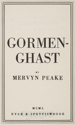 Lot 739 - Peake (Mervyn) Gormenghast, uncorrected proof, 1950