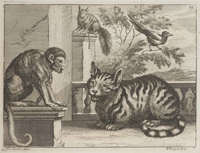 Lot 290 - Barlow (Francis). Sixty-Seven Excellent and Useful Prints of Birds and Beasts, [circa 1760]
