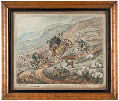 Lot 100 - Gillray (James). Posting in Scotland [and] Posting in Ireland, 1805