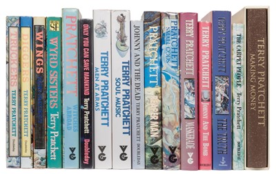 Lot 754 - Pratchett (Terry). Truckers, Diggers, Wings, signed 1st editions, 1989-90