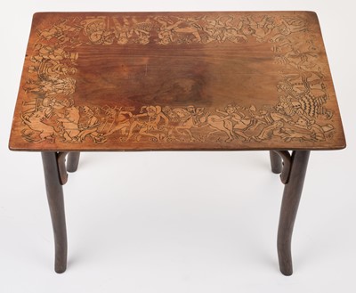 Lot 639 - Child's Nursery Rhyme bentwood table with Struwwelpeter, circa 1920