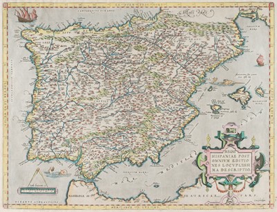 Lot 67 - Spain. Ortelius (Abraham), Regni Hispaniae Postomnium Editiones Locupletissima Descriptio, [1592-95]