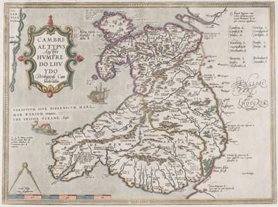Lot 77 - Wales. Ortelius (Abraham & Lhuyd Humphrey), Cambriae Typus Auctore..., [1592-95]