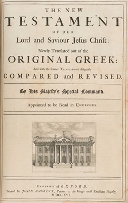 Lot 234 - Bible [English]. The Holy Bible, Containing the Old Testament and the New, Oxford, 1717