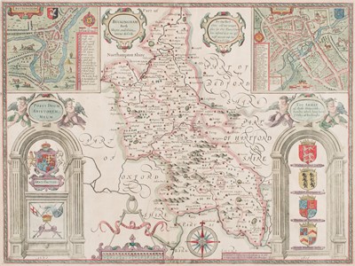 Lot 9 - Buckinghamshire. Speed (John), Buckingham both Shyre and Shire towne described, circa 1627